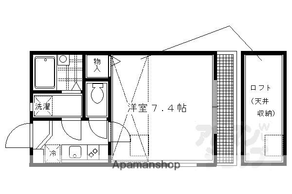 和 かず(1K/2階)の間取り写真