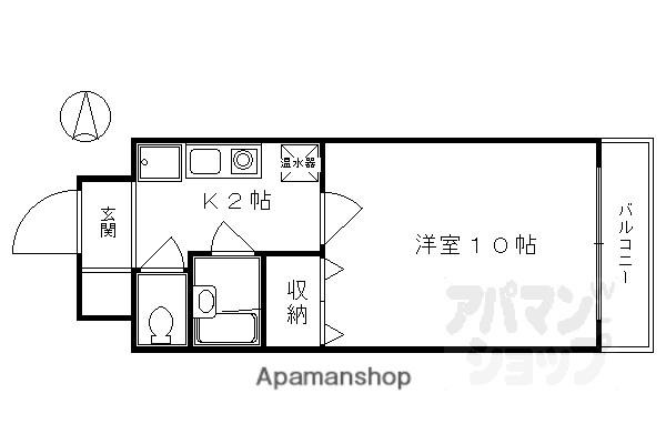 寺町丸美ビル(1K/3階)の間取り写真