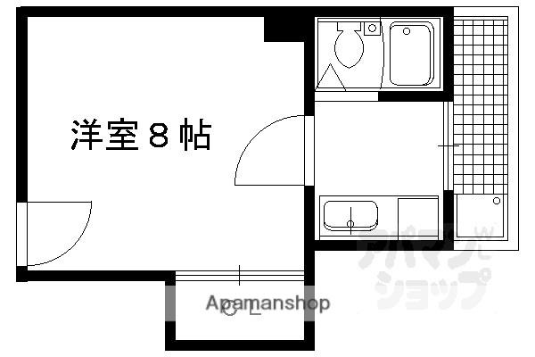 ハイツシマ(1K/3階)の間取り写真