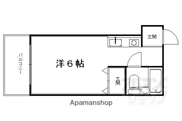 レジデンス西陣21(1K/1階)の間取り写真