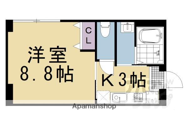 天進ビル(1K/5階)の間取り写真