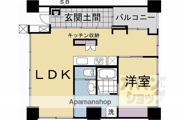 シャリマー西大路(1LDK/5階)の間取り写真