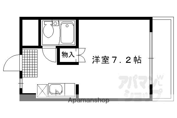 プラッツM1号館(1K/1階)の間取り写真