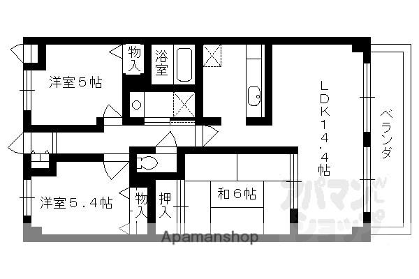 セントフローレンスパレス桂(3LDK/3階)の間取り写真