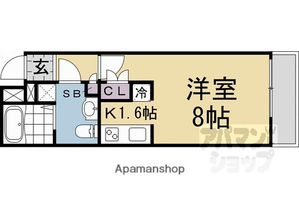 TURIET(1K/5階)の間取り写真