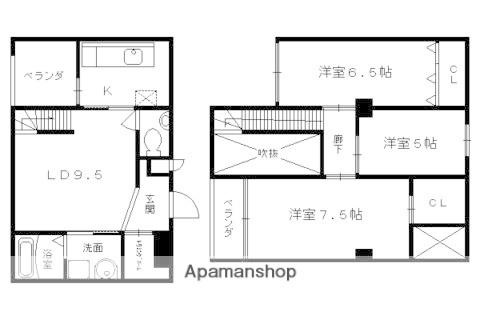 シュシュパルク六条院(3LDK/3階)の間取り写真