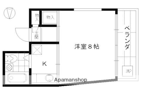 東山マンション(1K/2階)の間取り写真