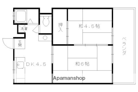 コーポ石原(2K/1階)の間取り写真