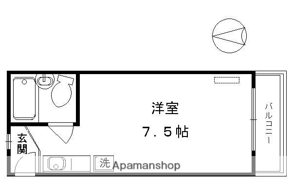 グランバリュー東福寺(ワンルーム/2階)の間取り写真
