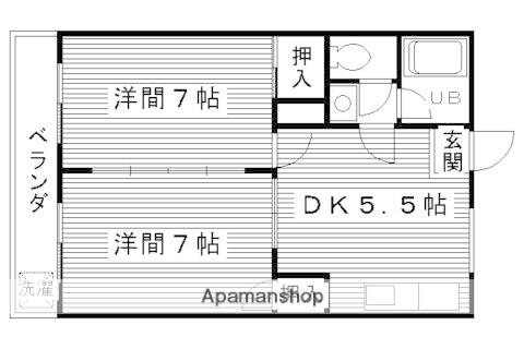 VILLA DI LINNE(2DK/4階)の間取り写真