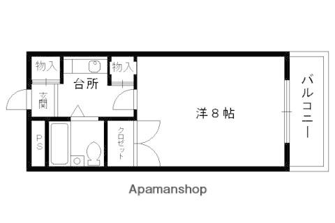 サンフェスタ東福寺(1K/2階)の間取り写真