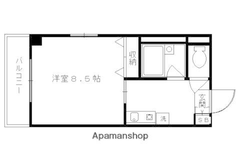 未麗七条大宮(1K/3階)の間取り写真