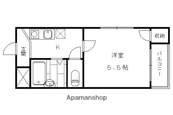 コーポ大仏(1K/2階)の間取り写真