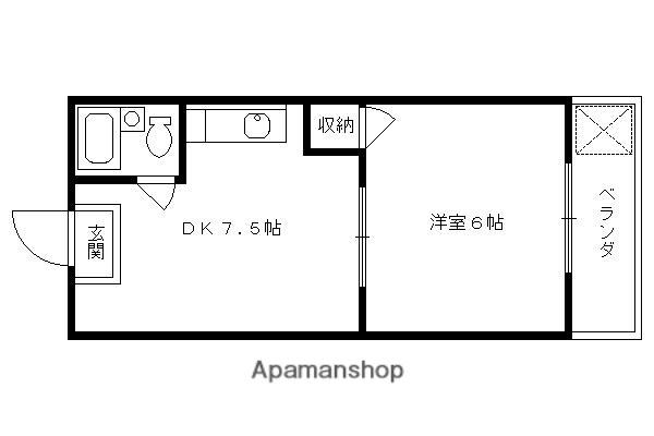 パル・コートKIYOYASU(1DK/4階)の間取り写真