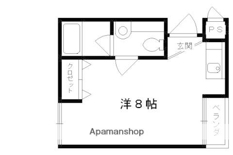 レッドボールコート上鳥羽(1K/3階)の間取り写真