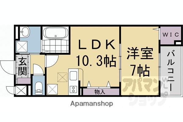 メゾン・ド・エフ(1LDK/1階)の間取り写真