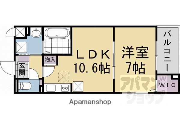 メゾン・ド・エフ(1LDK/1階)の間取り写真