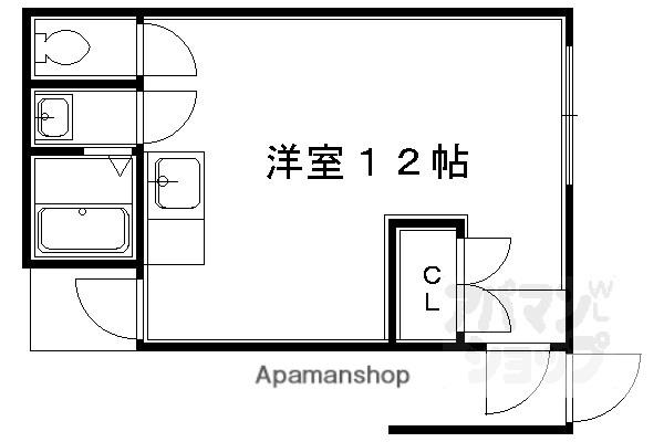 上京区一町目町(ワンルーム)の間取り写真