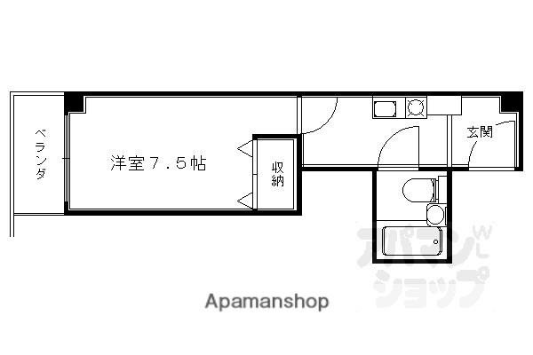 ビアンカ1(1K/3階)の間取り写真