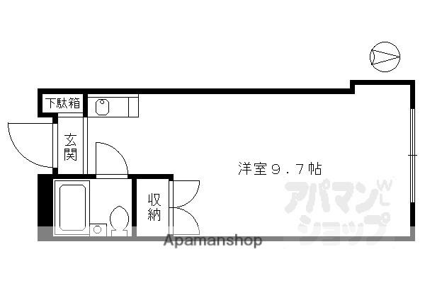 ロッソ鳥清(ワンルーム/3階)の間取り写真