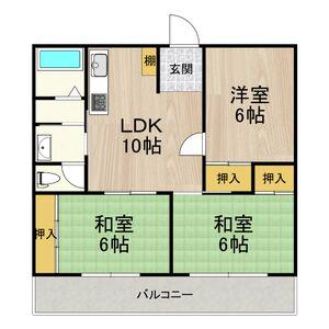 東和ハイツ本館(3LDK/9階)の間取り写真