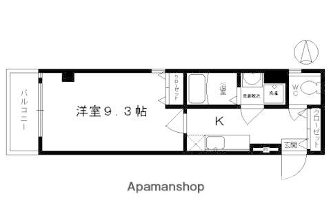 リバーサイド四条縄手(1K/5階)の間取り写真