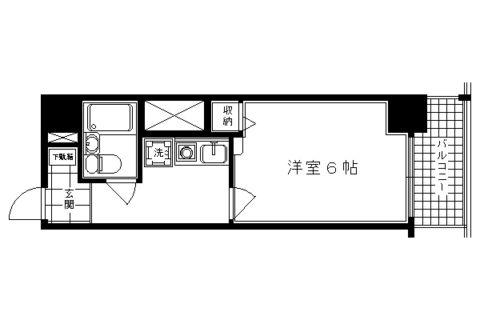 エスリード四条河原町(1K/11階)の間取り写真