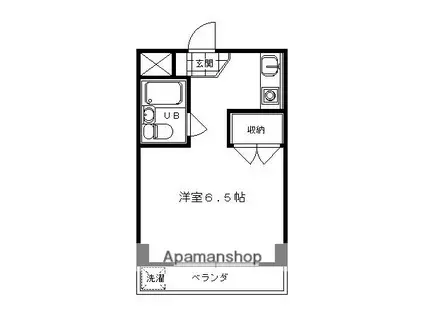 みのるマンション(1K/4階)の間取り写真