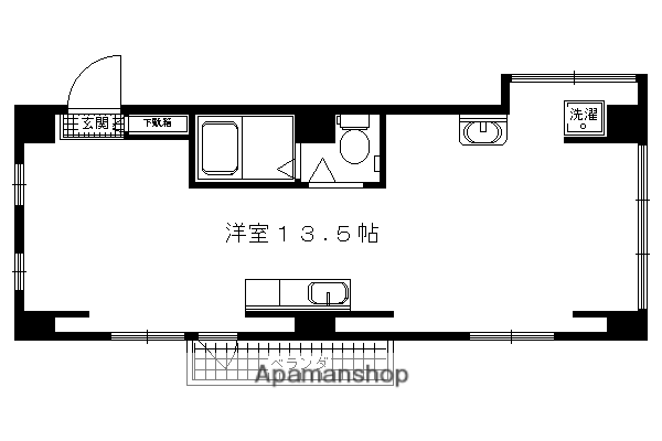 井御料マンション(ワンルーム/3階)の間取り写真