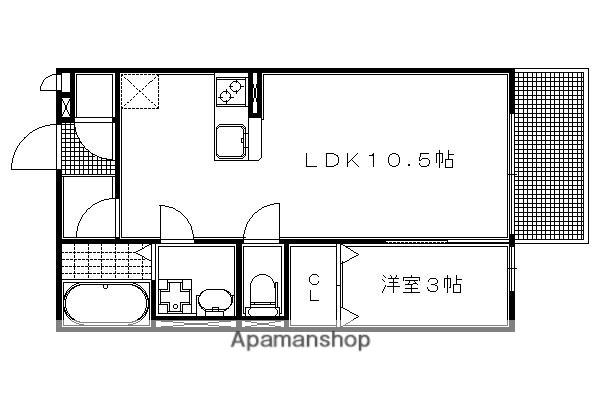 レーベングロースK(1LDK/1階)の間取り写真
