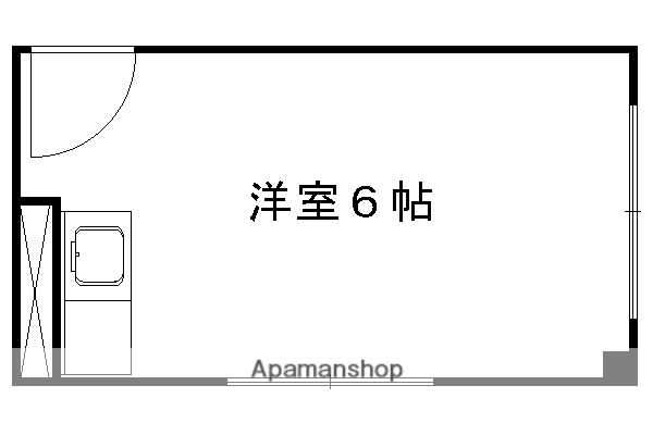 松下ビル(ワンルーム/3階)の間取り写真