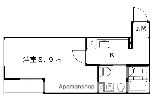 マルティ円町(1K/3階)の間取り写真