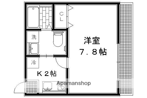 リヴェール京都三条(1K/1階)の間取り写真