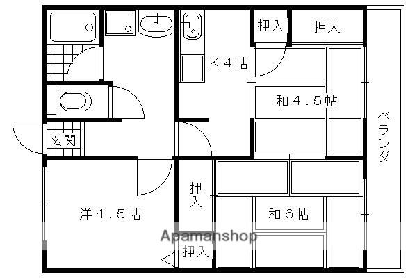 ONコーポ(3K/2階)の間取り写真