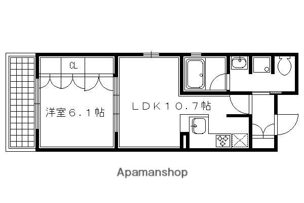 リーガル京都河原町四条南(1LDK/3階)の間取り写真