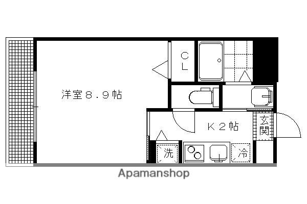 GRANGE京都岡崎(1K/3階)の間取り写真