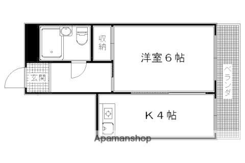 TAISEI北野(1K/1階)の間取り写真