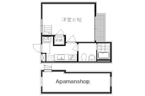 ロフティ同志社北(1K/2階)の間取り写真
