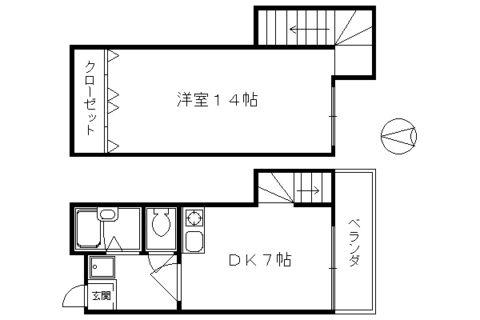 アルティスタ姉小路(1DK/3階)の間取り写真
