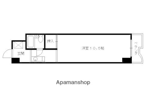 サンハイツ西(1K/2階)の間取り写真