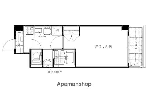 エル・セレーノ西院II番館(1K/2階)の間取り写真