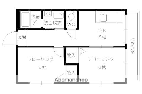 ファミールさわだ(2DK/4階)の間取り写真