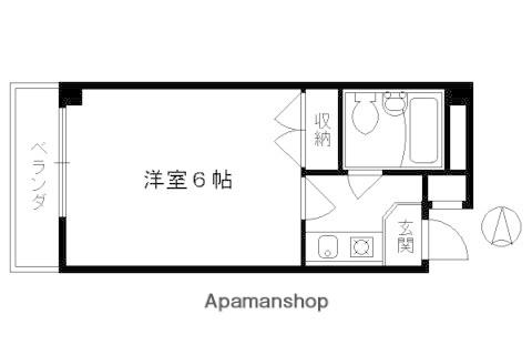 サン・ウエスト(1K/2階)の間取り写真