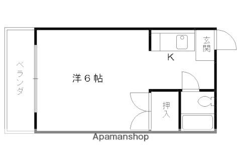 グランビュー太秦(1K/4階)の間取り写真