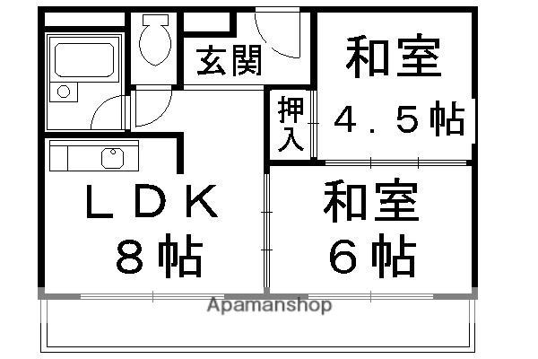 グレーシー原谷(2DK/3階)の間取り写真