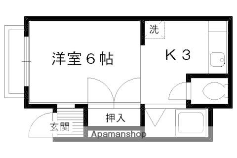 メゾン陽生(1K/2階)の間取り写真