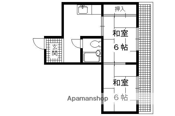 コーポ早河(2DK/3階)の間取り写真