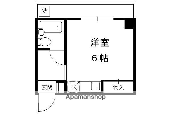 ハイツ藤林(ワンルーム/3階)の間取り写真