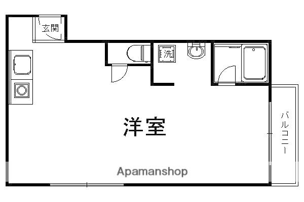阪急電鉄京都線 西院駅(阪急) 徒歩3分 5階建 築38年(ワンルーム/4階)の間取り写真
