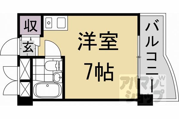 第二東久ハイツ(ワンルーム/5階)の間取り写真